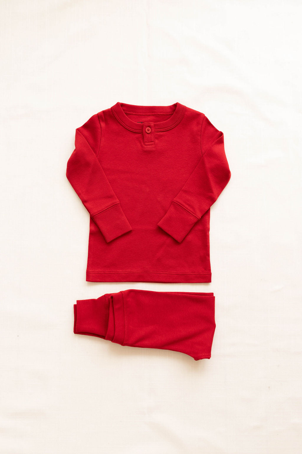 rib henley | crimson