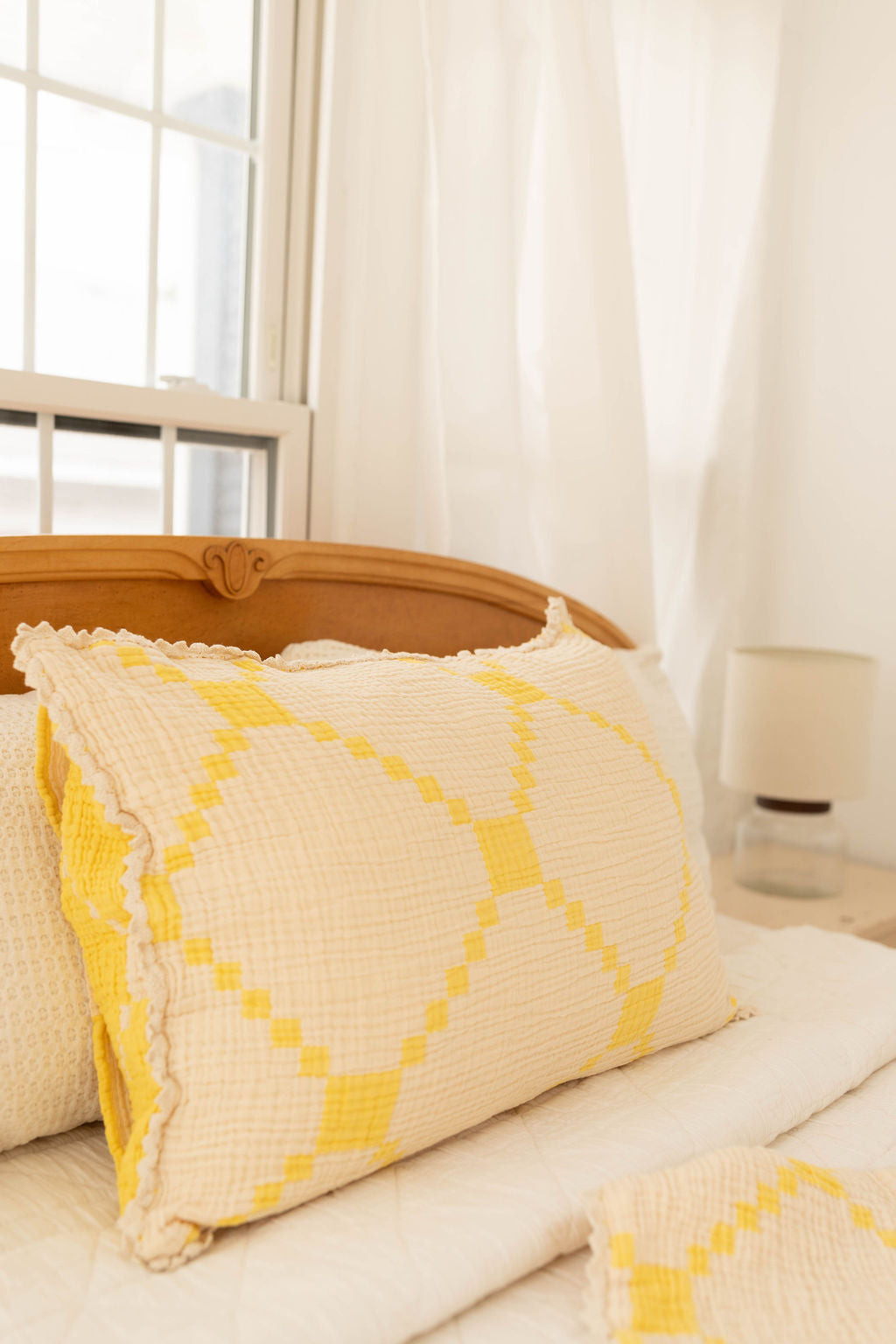 layered gauze pillowcase - butter