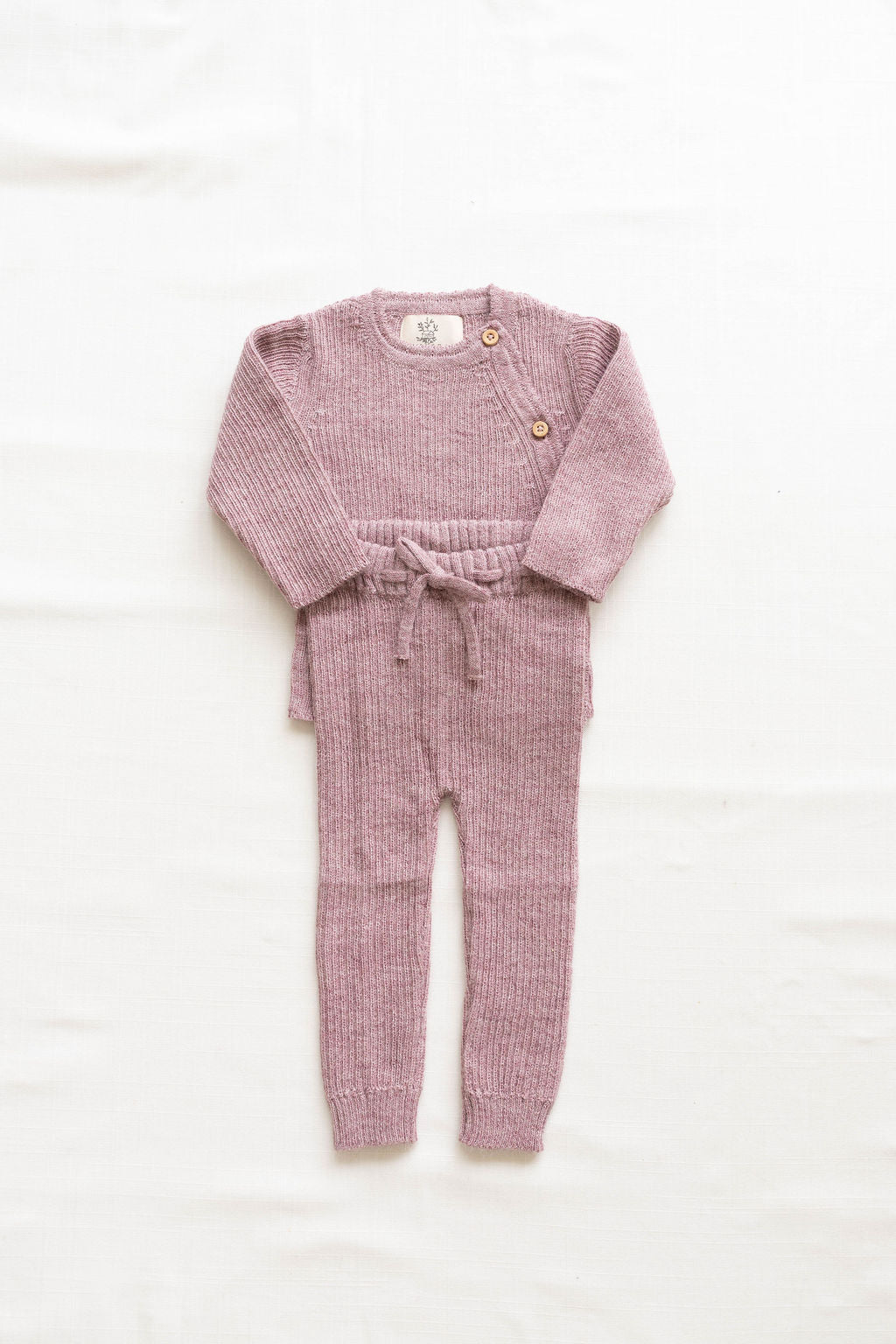 baby alpaca wrap sweater - rose