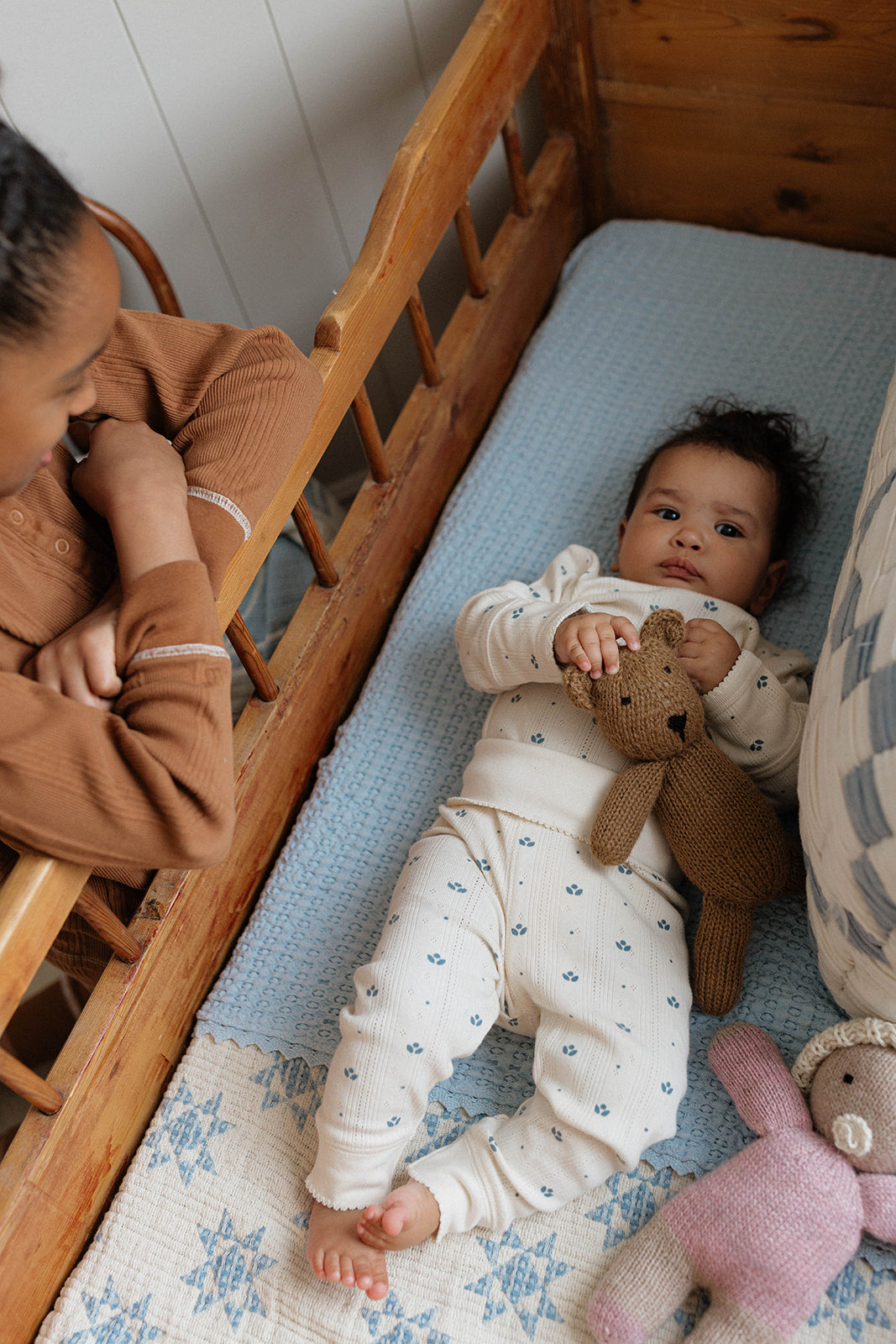 onesie + pant set | pointelle - bluebelle