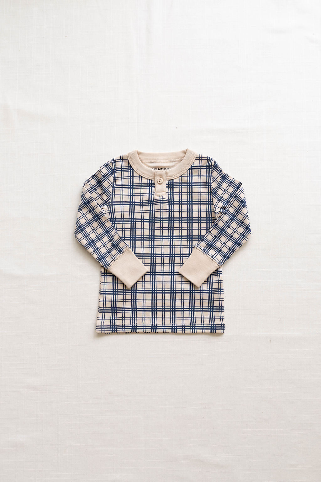rib henley | french plaid