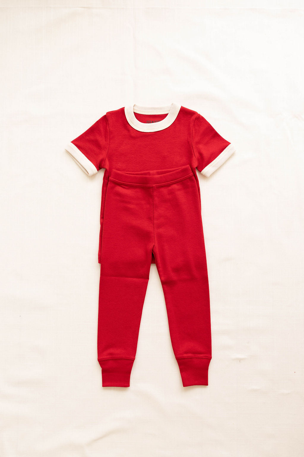 rib home pant | crimson