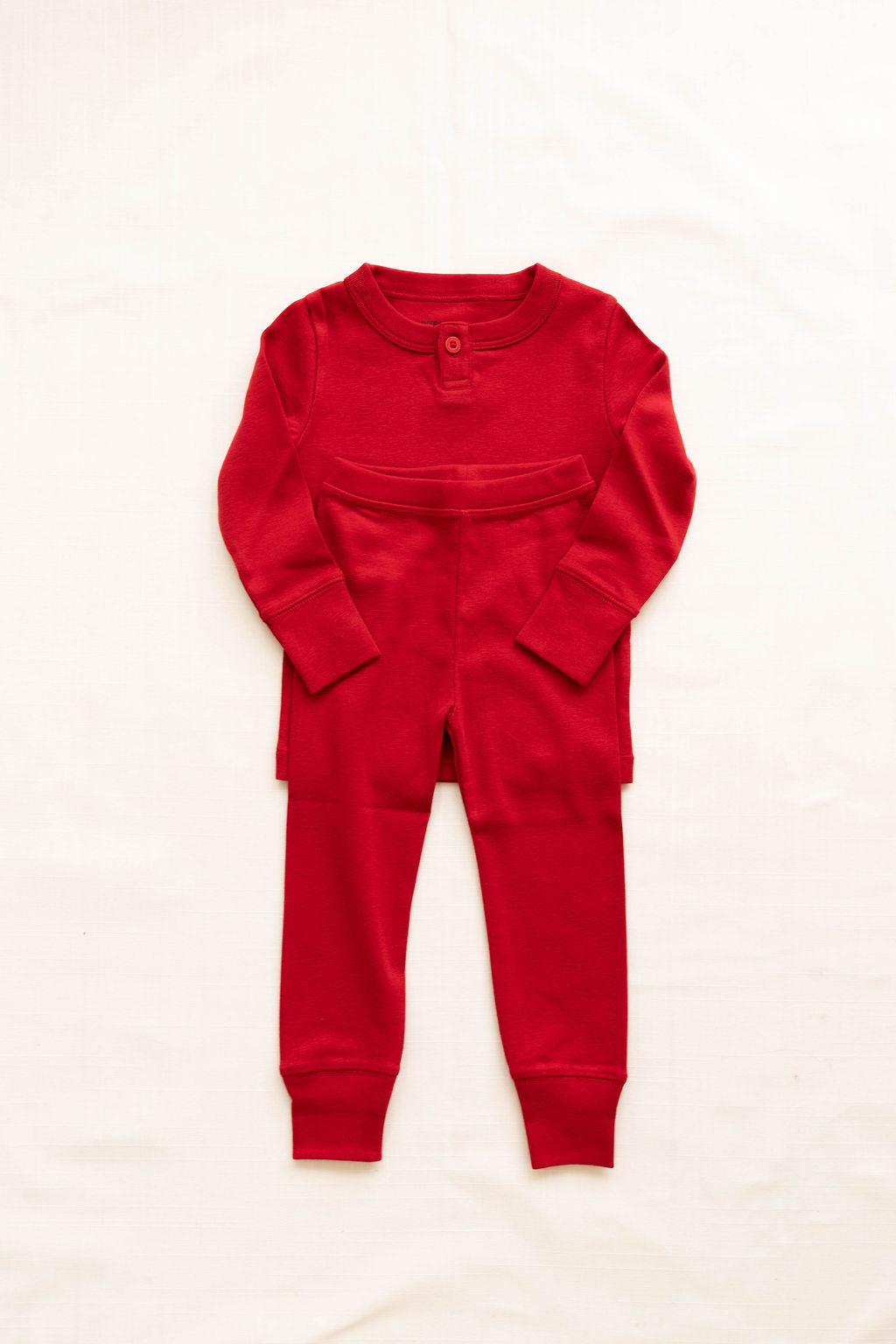 rib henley | crimson