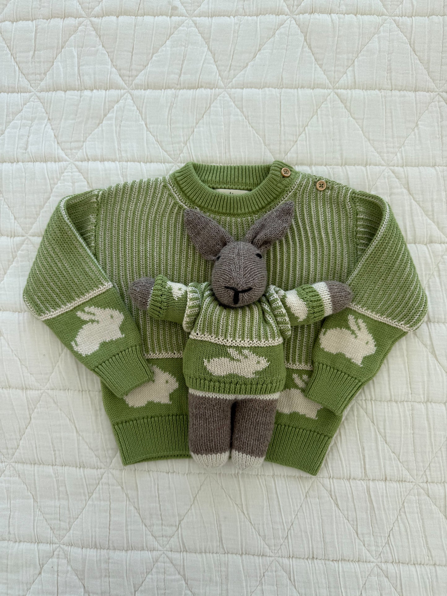 doll knit sweater | moss bunny