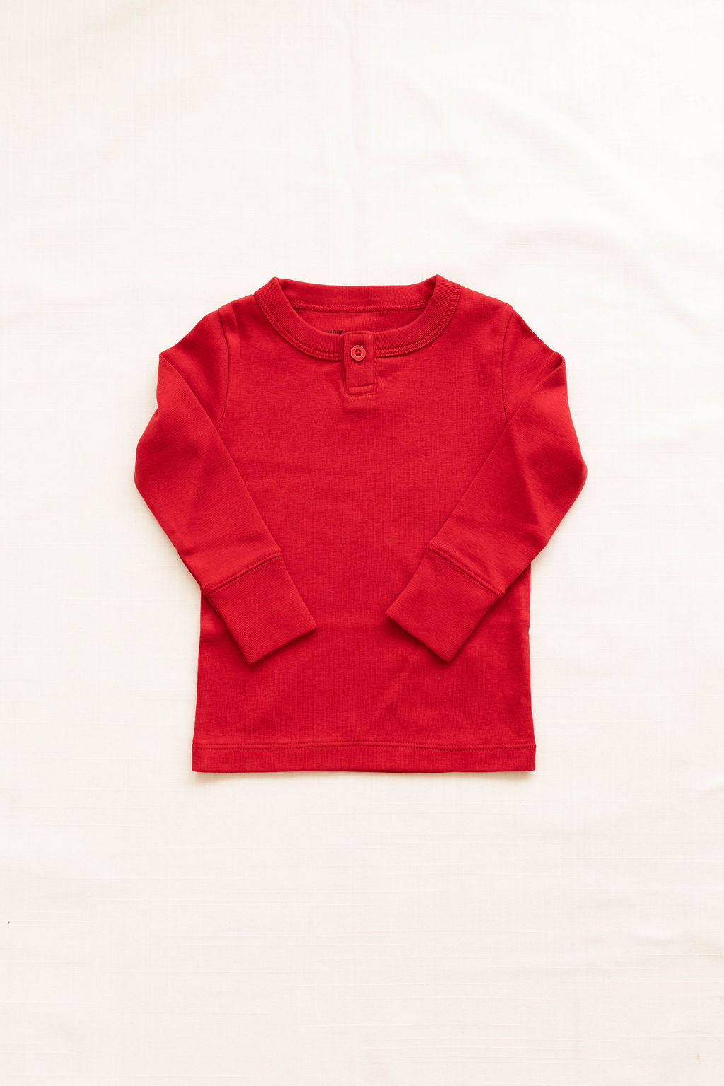 rib henley | crimson