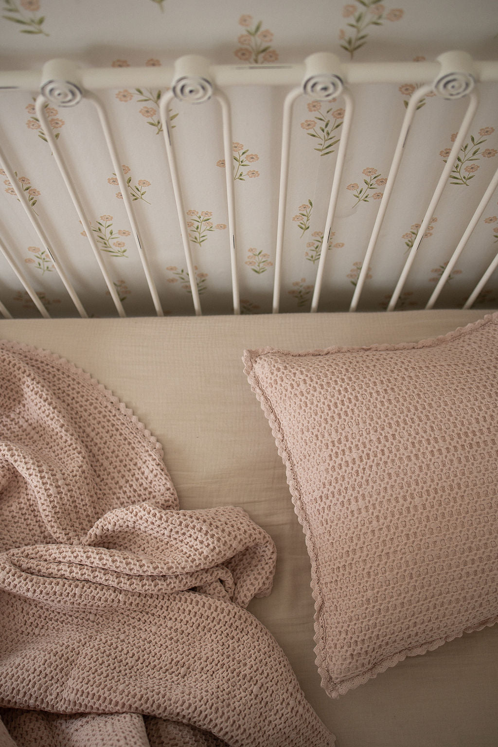 cozy waffle blanket | twin size - petal