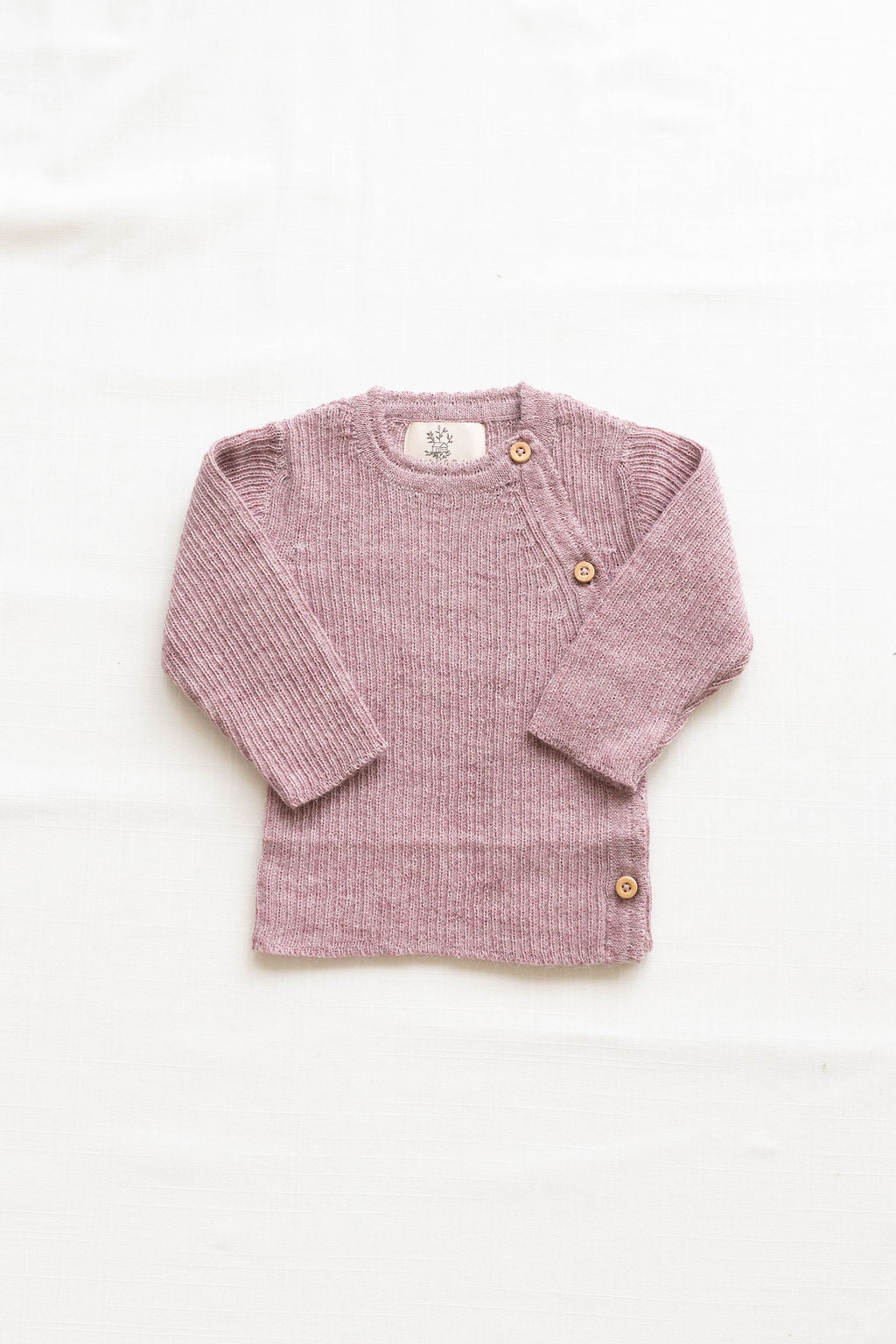 baby alpaca wrap sweater - rose