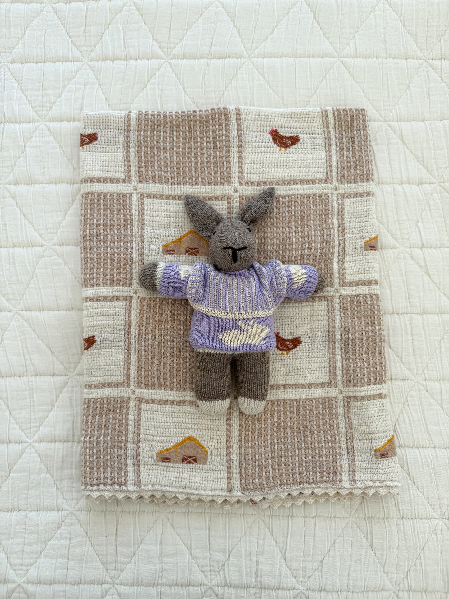 doll knit sweater | lavender bunny