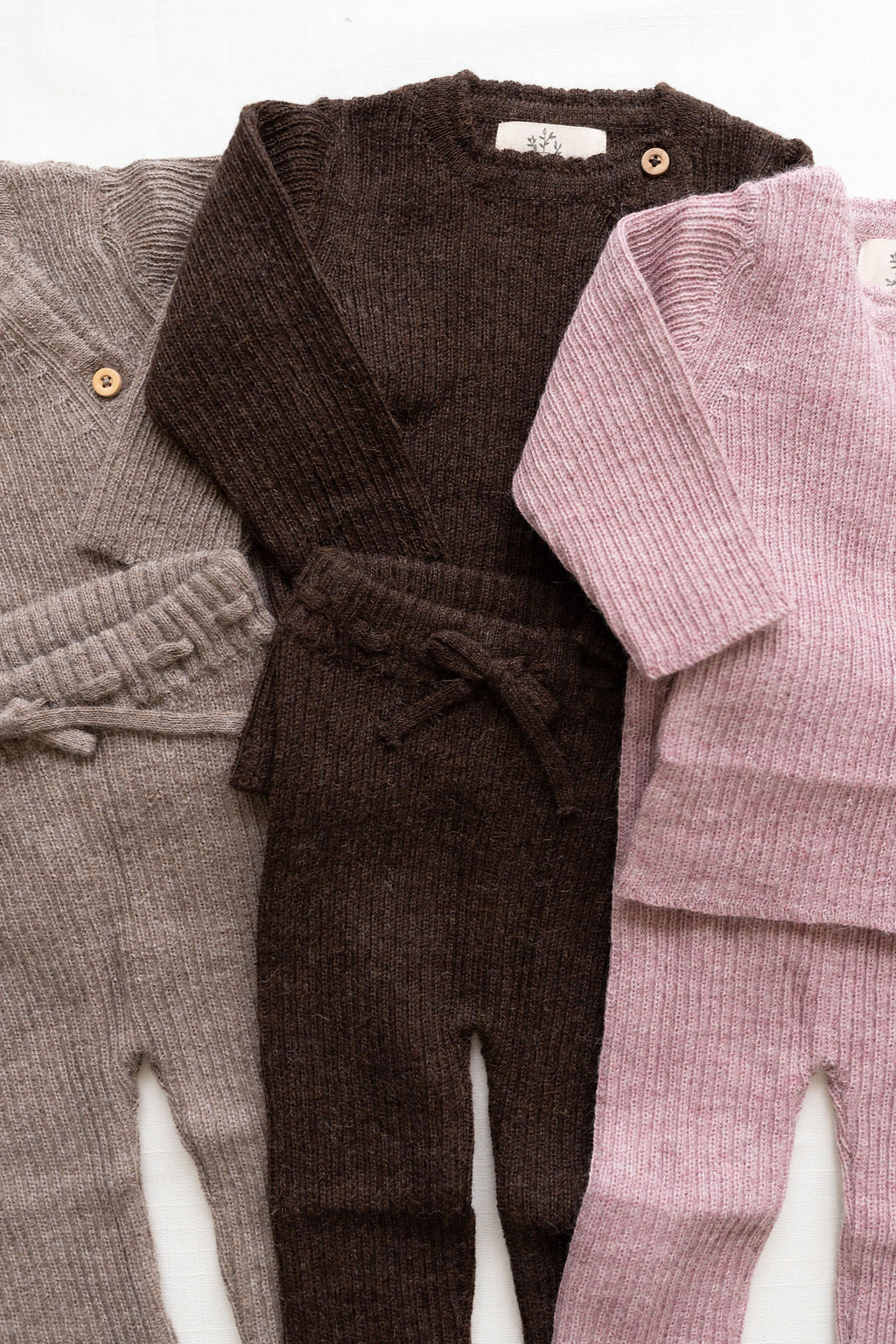 baby alpaca wrap sweater - chestnut