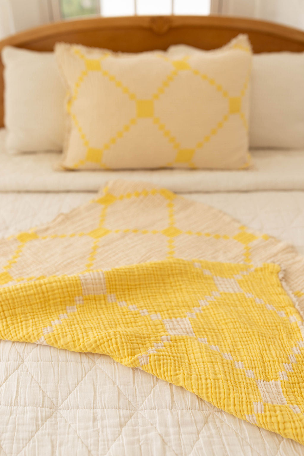 layered gauze pillowcase - butter