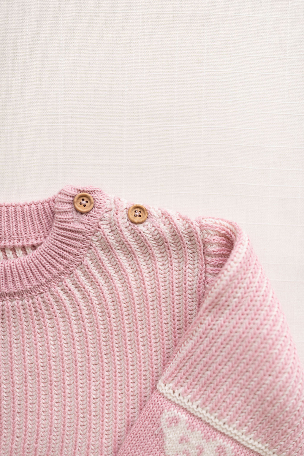 knit sweater - milk and petal teddy