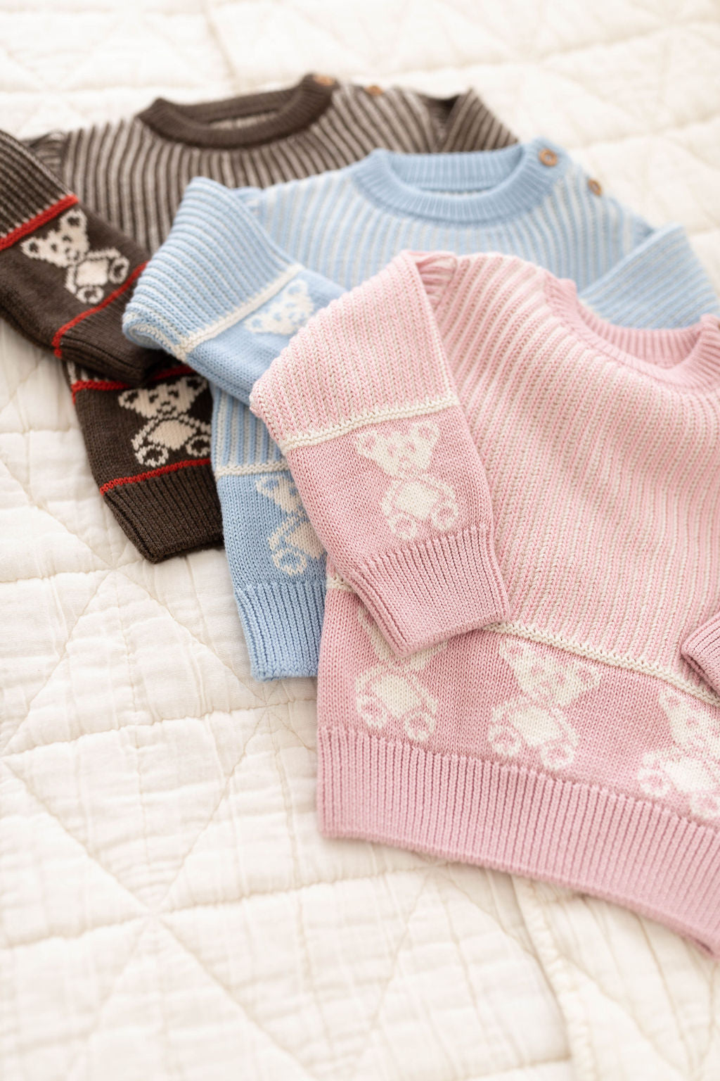 knit sweater - milk and petal teddy