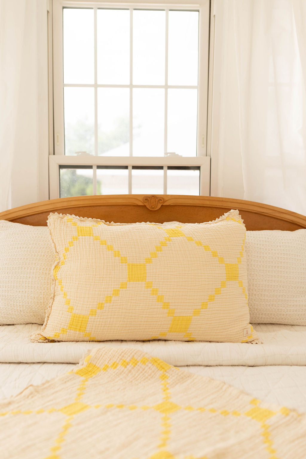 layered gauze pillowcase - butter