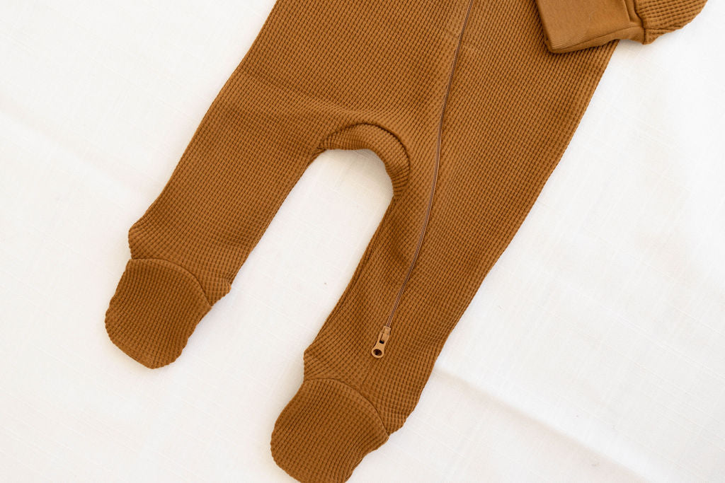 footed long john | waffle - honeycomb