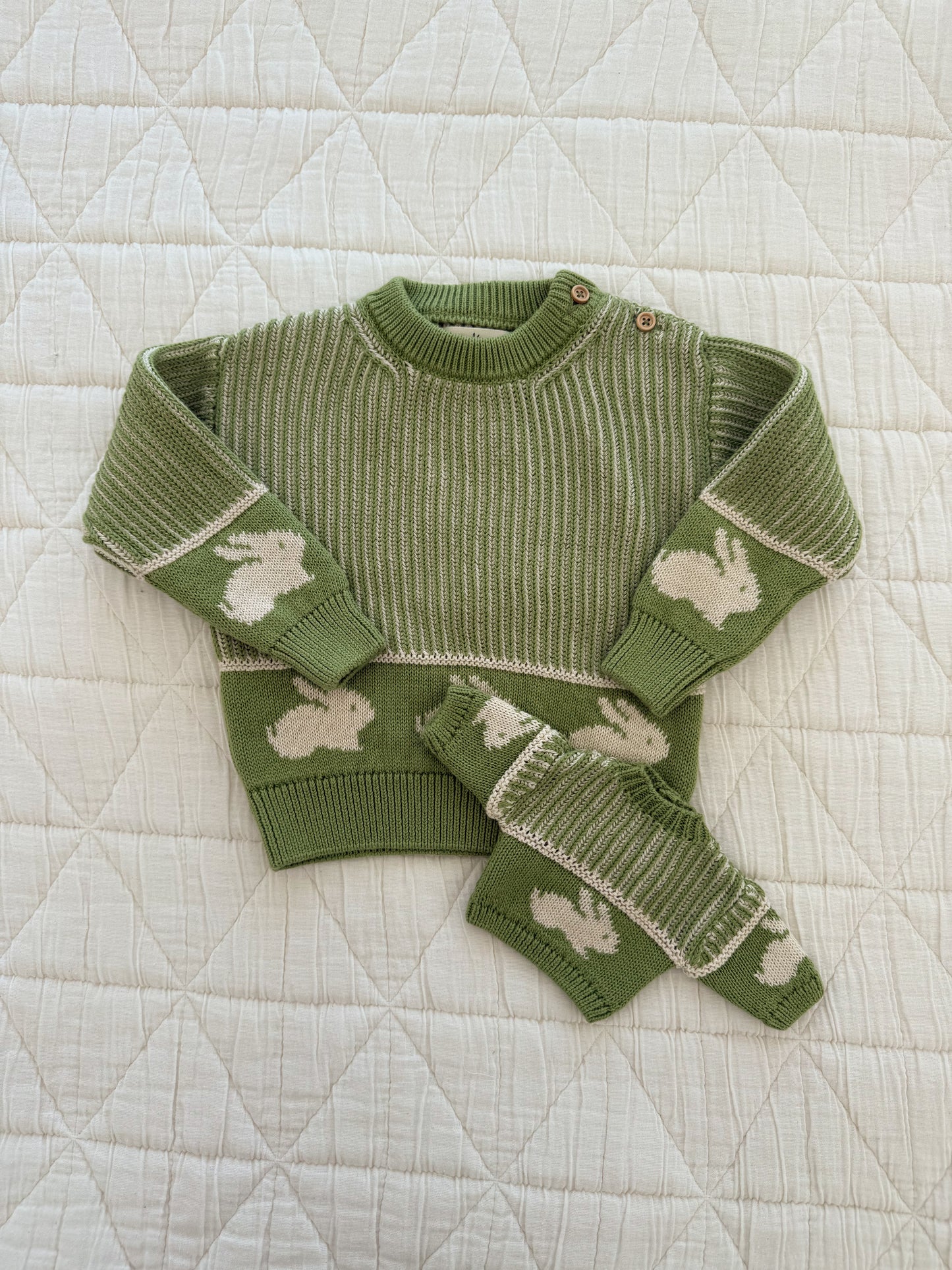 doll knit sweater | moss bunny