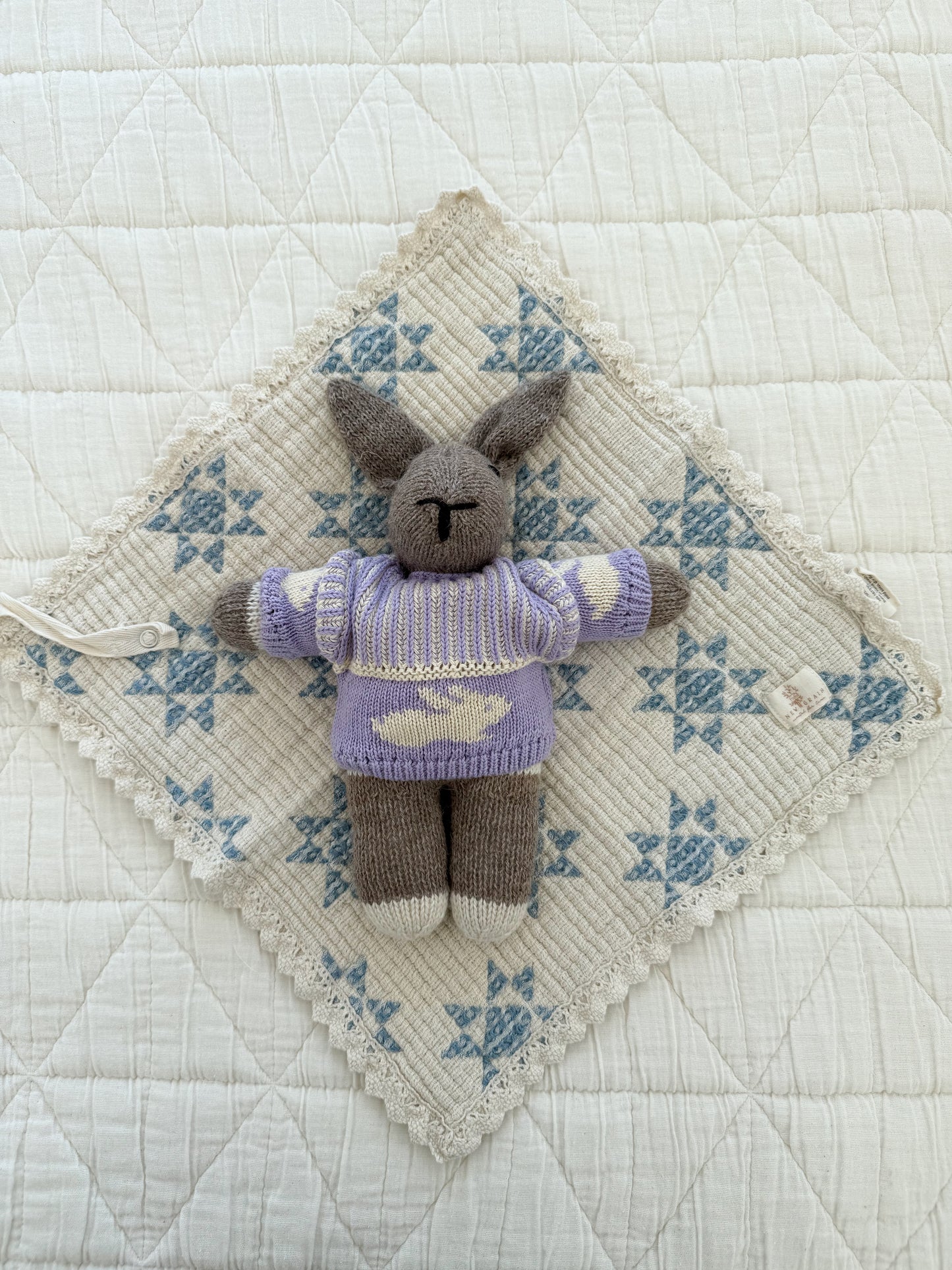 doll knit sweater | lavender bunny