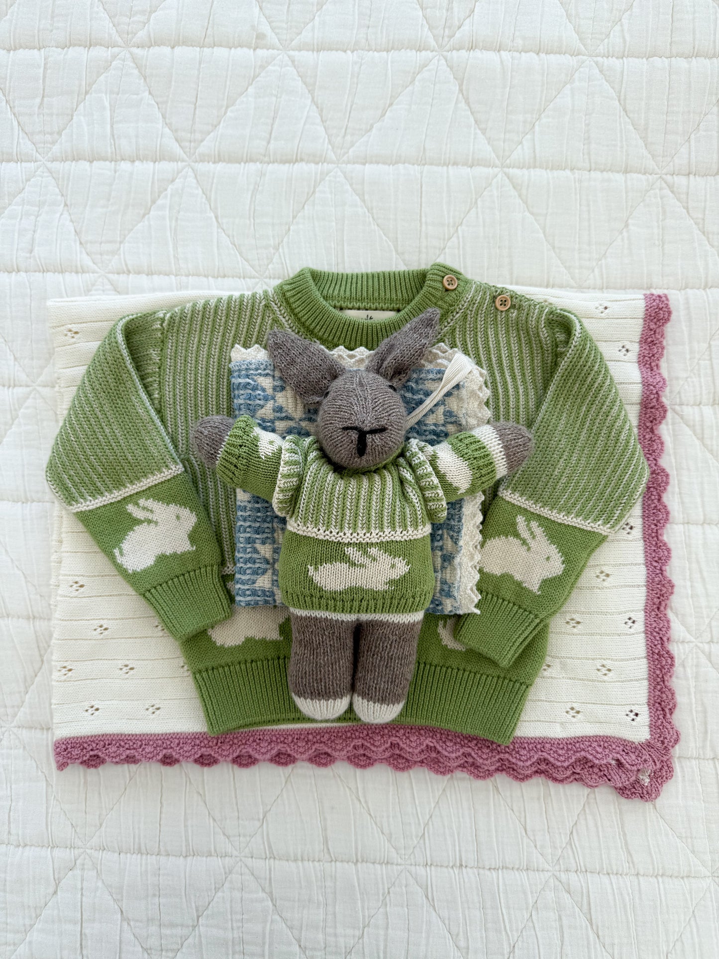 doll knit sweater | moss bunny
