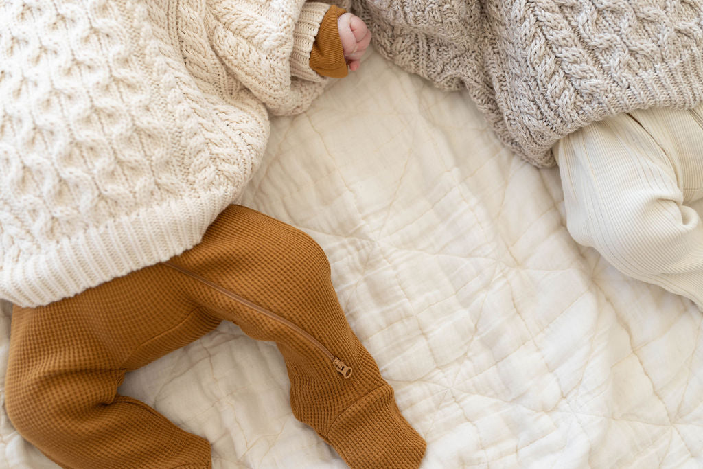 footed long john | waffle - honeycomb