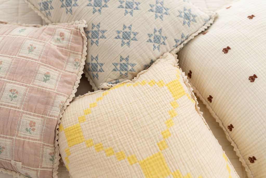 star quilt pillowcase - sky