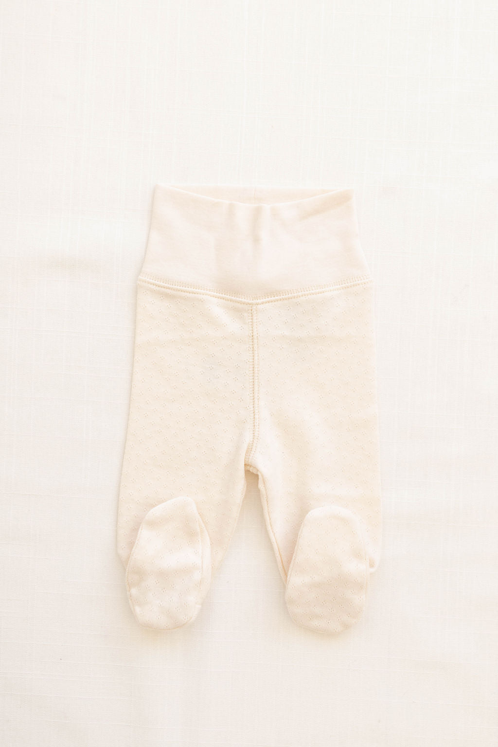 footed pant | pointelle - milk