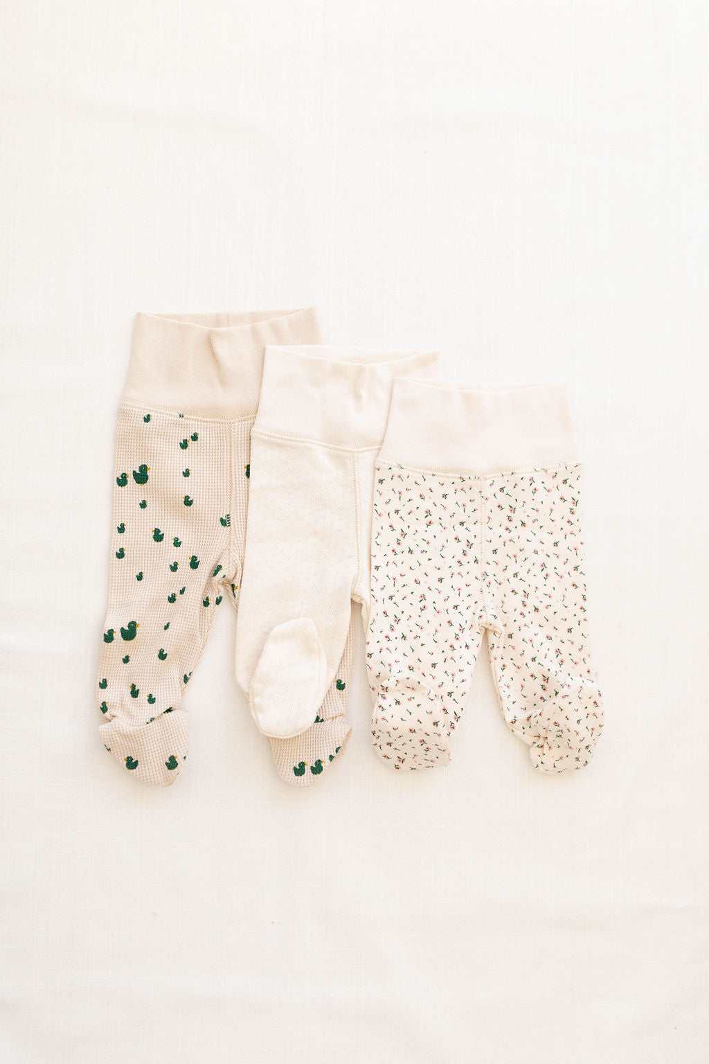 footed pant | pointelle - milk