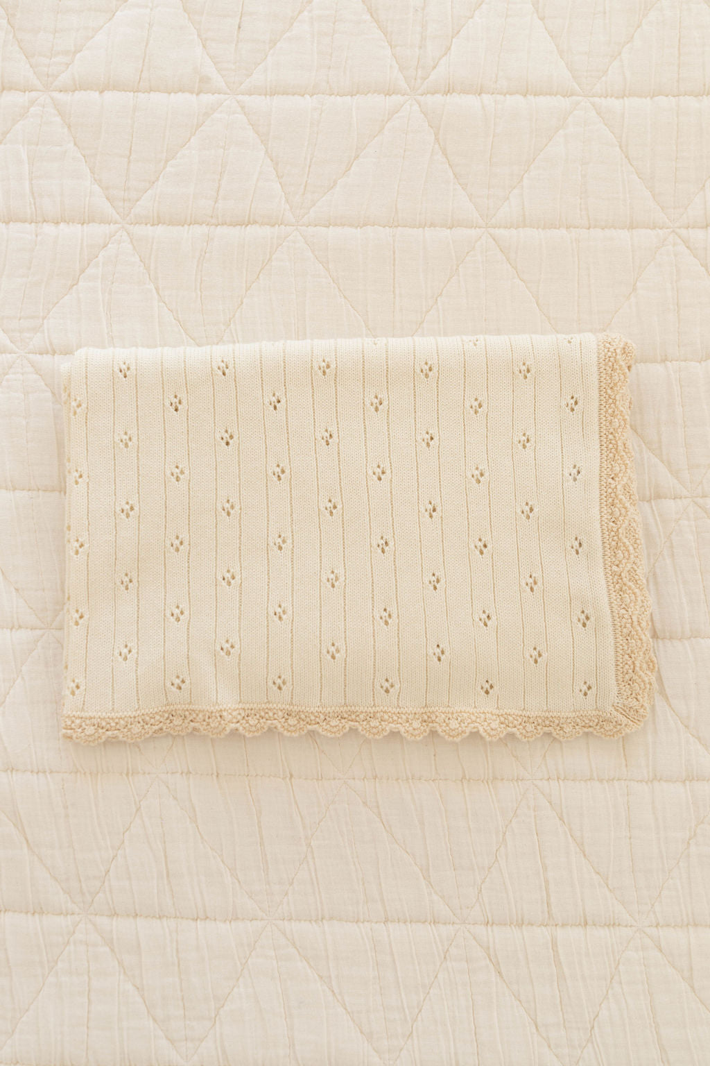 knit blanket | pointelle - milk & sugar