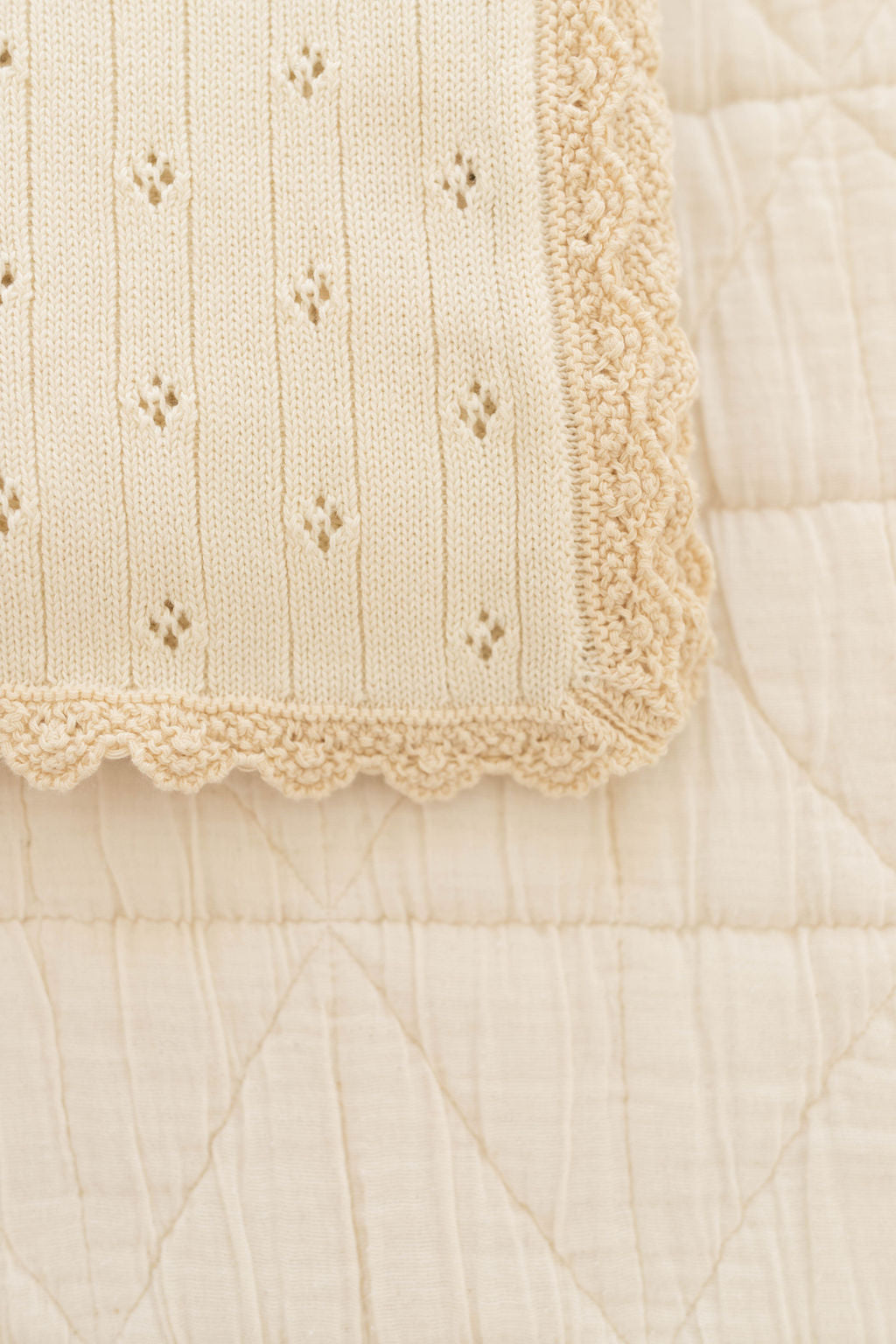 knit blanket | pointelle - milk & sugar