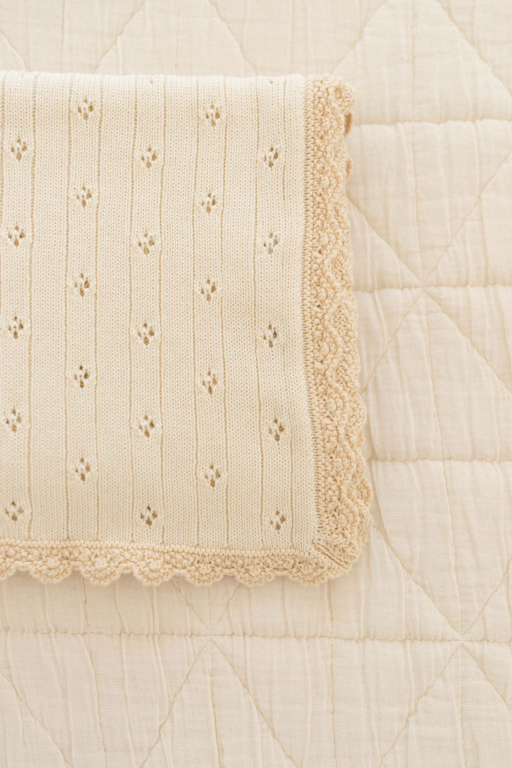 knit blanket | pointelle - milk & sugar