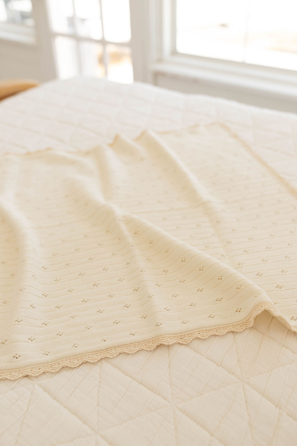 knit blanket | pointelle - milk & sugar