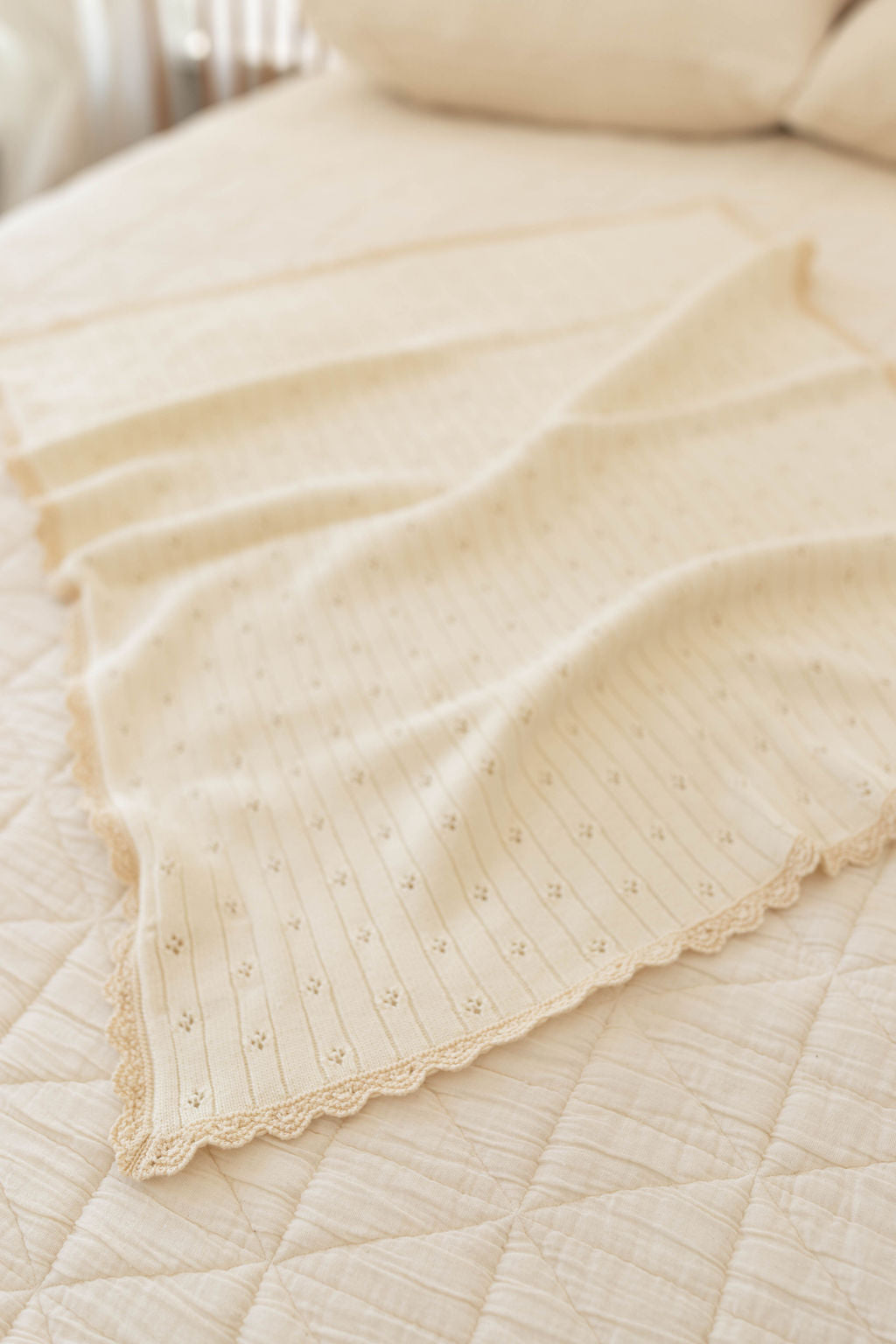 knit blanket | pointelle - milk & sugar