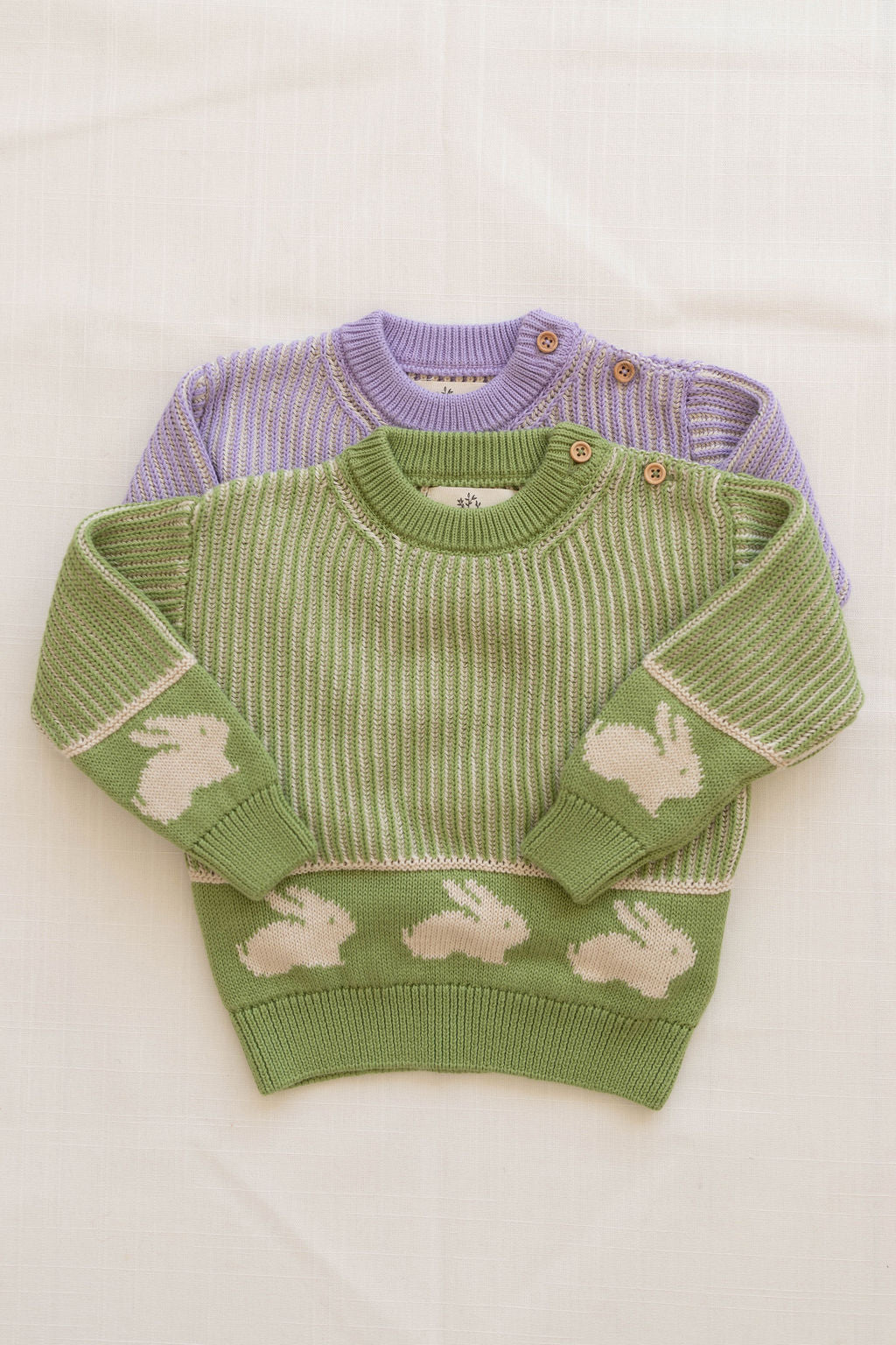 knit sweater - moss bunny