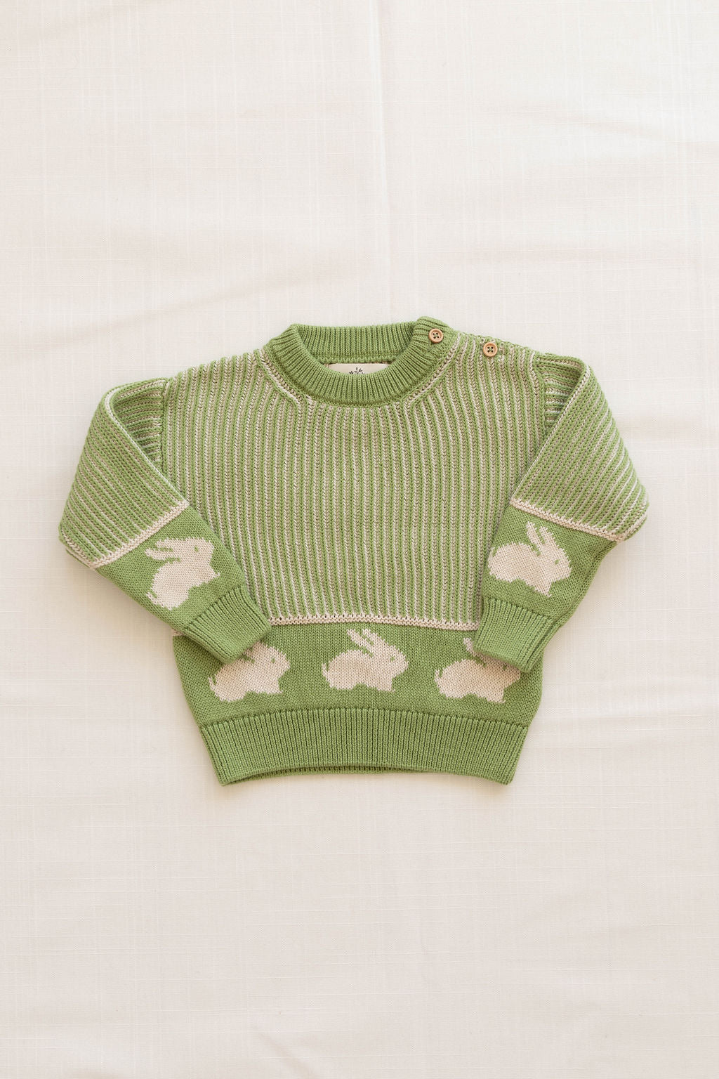 knit sweater - moss bunny