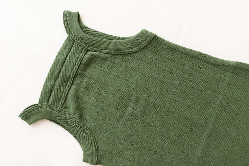 chunky romper | pointelle - clover