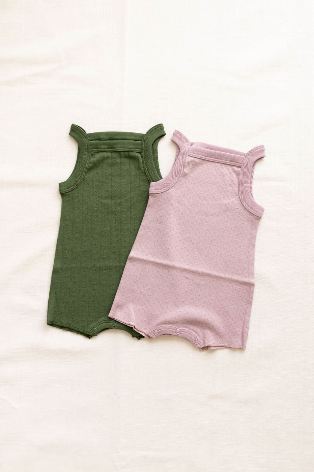 chunky romper | pointelle - clover