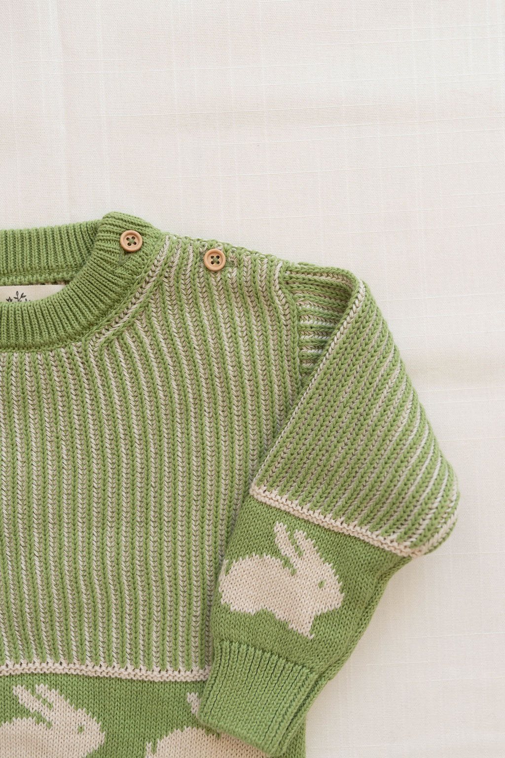 knit sweater - moss bunny