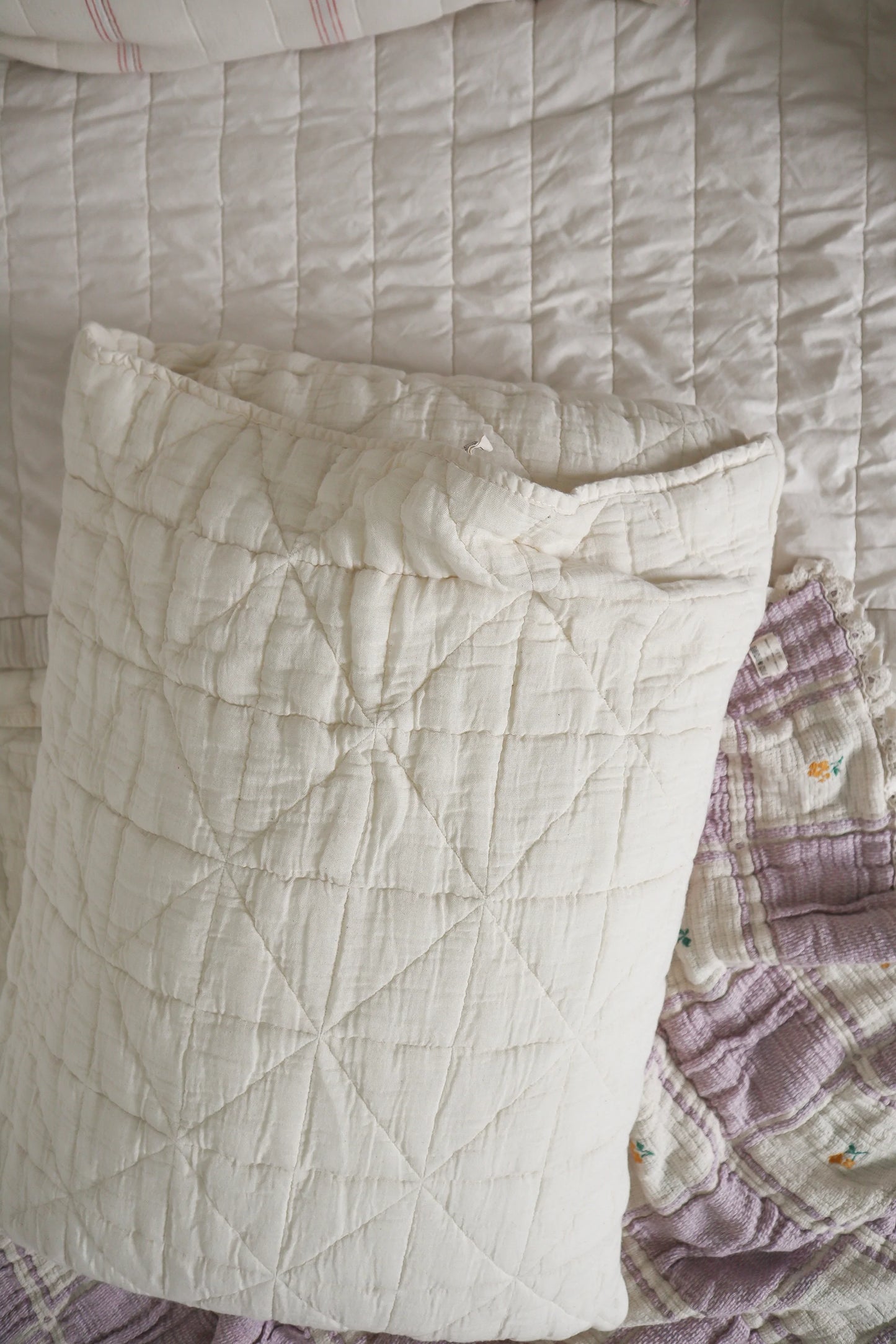 quilted pillowcase - natural