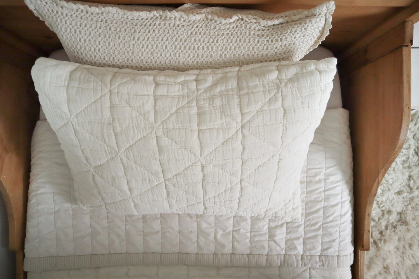 quilted pillowcase - natural