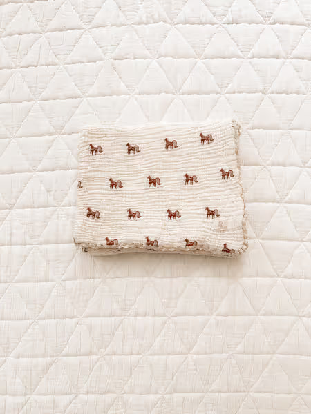 layered gauze blanket - pony