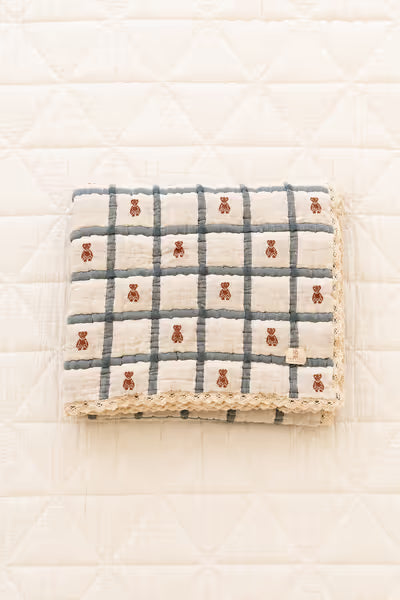 keepsake quilt - teddy bluebelle