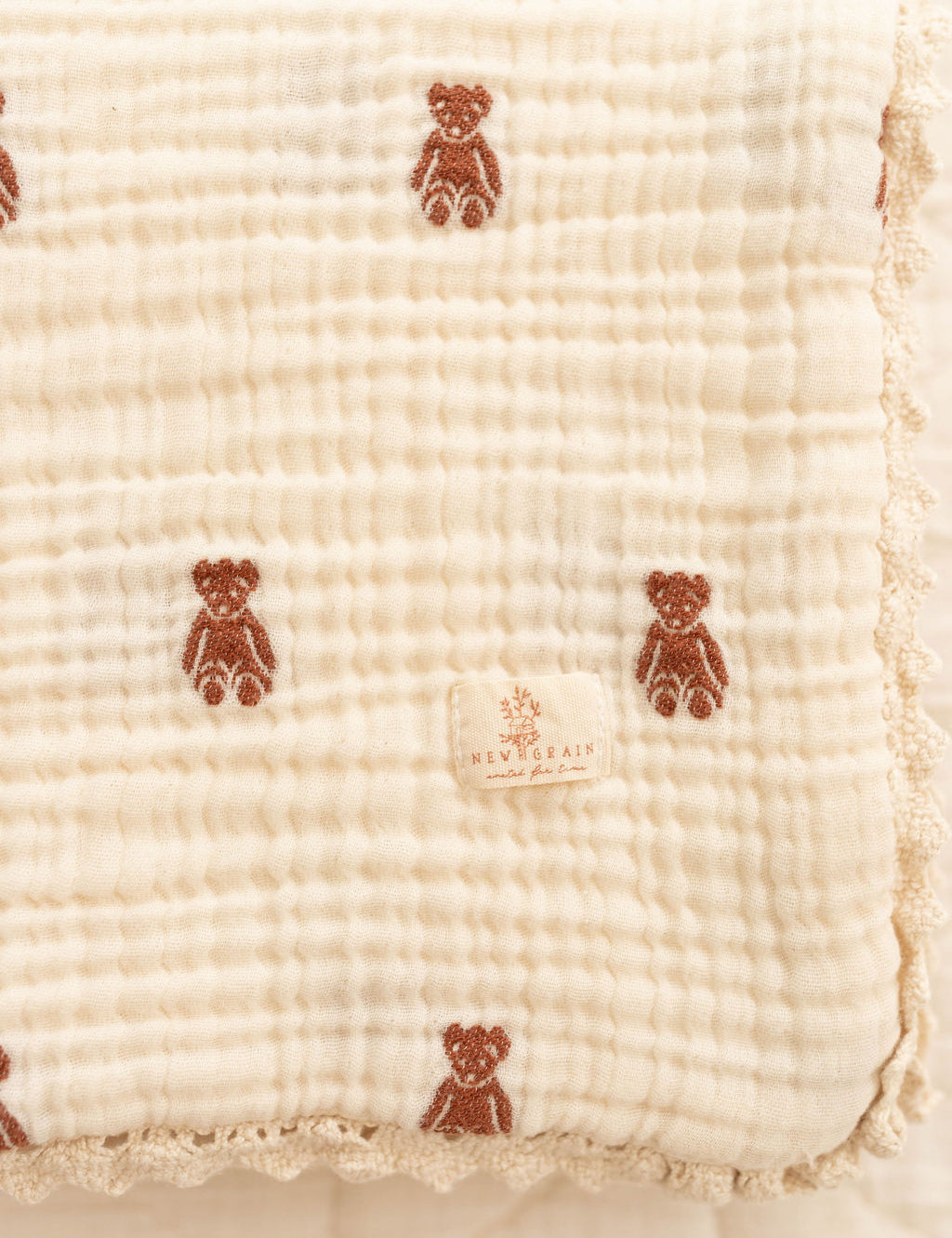layered gauze blanket - teddy