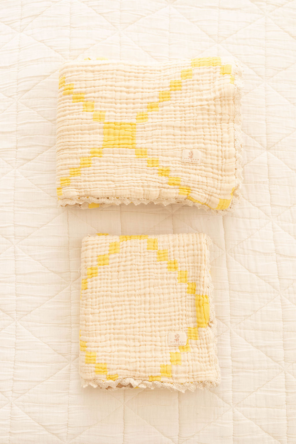 layered gauze blanket - butter