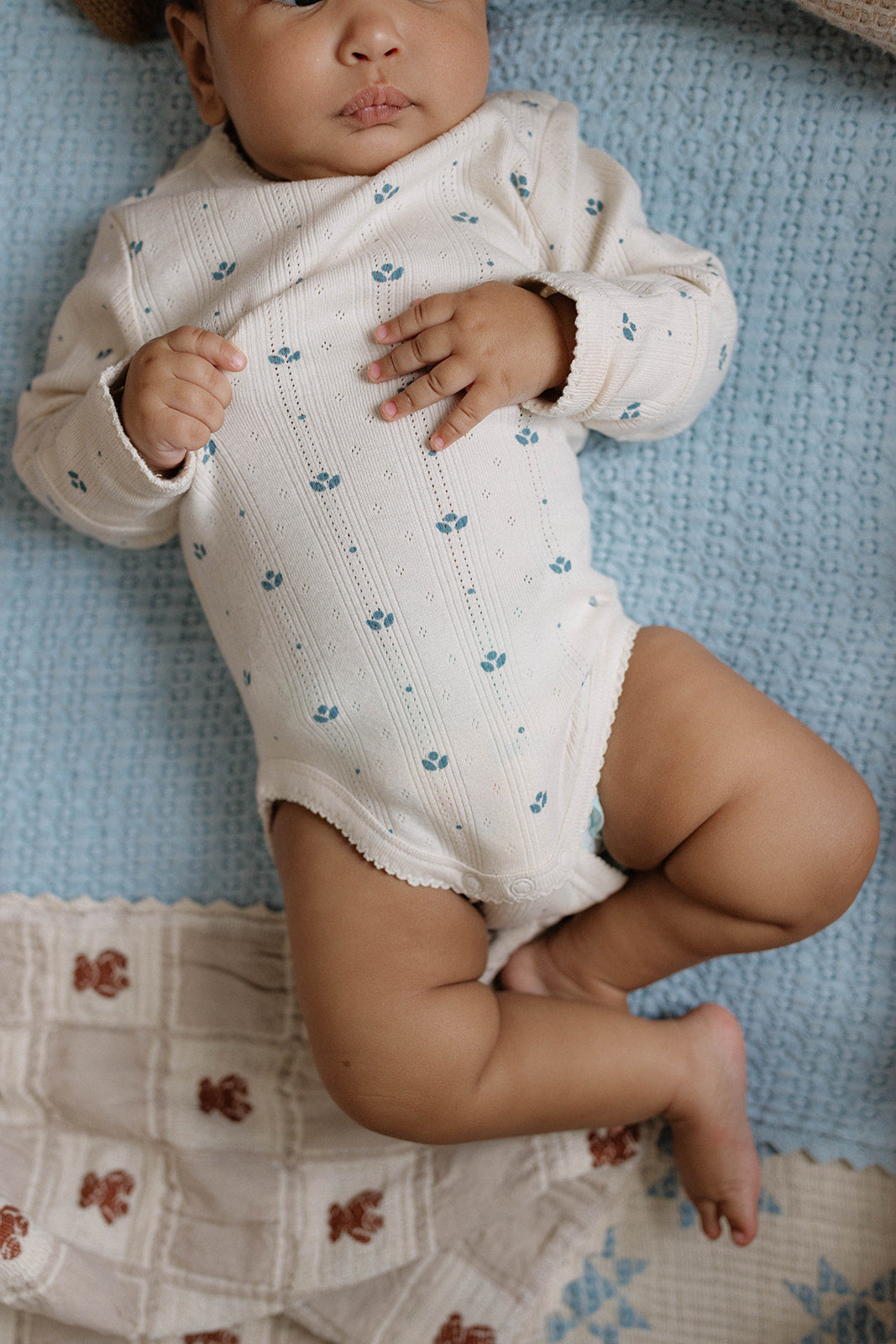 onesie + pant set | pointelle - bluebelle