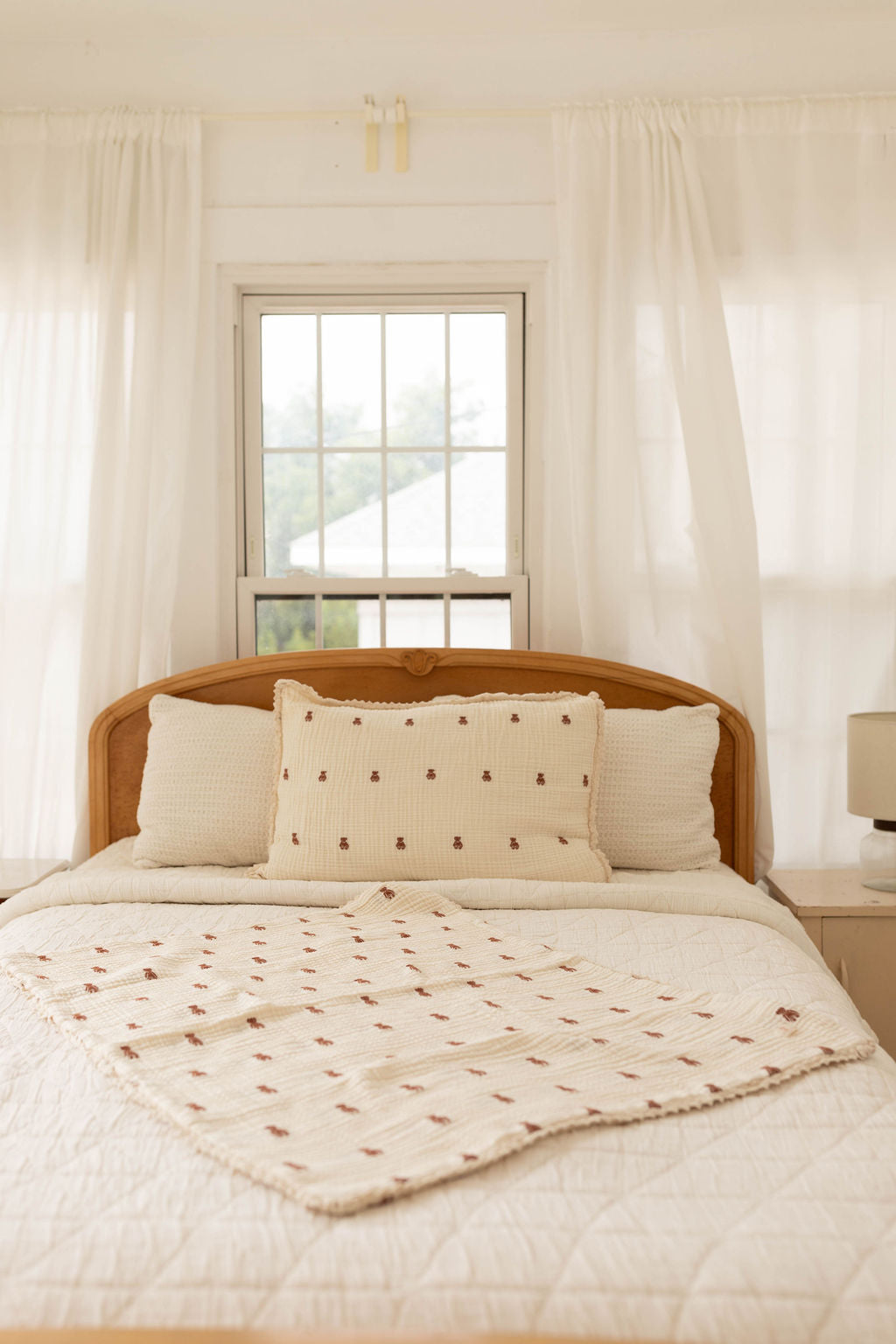 layered gauze blanket - teddy