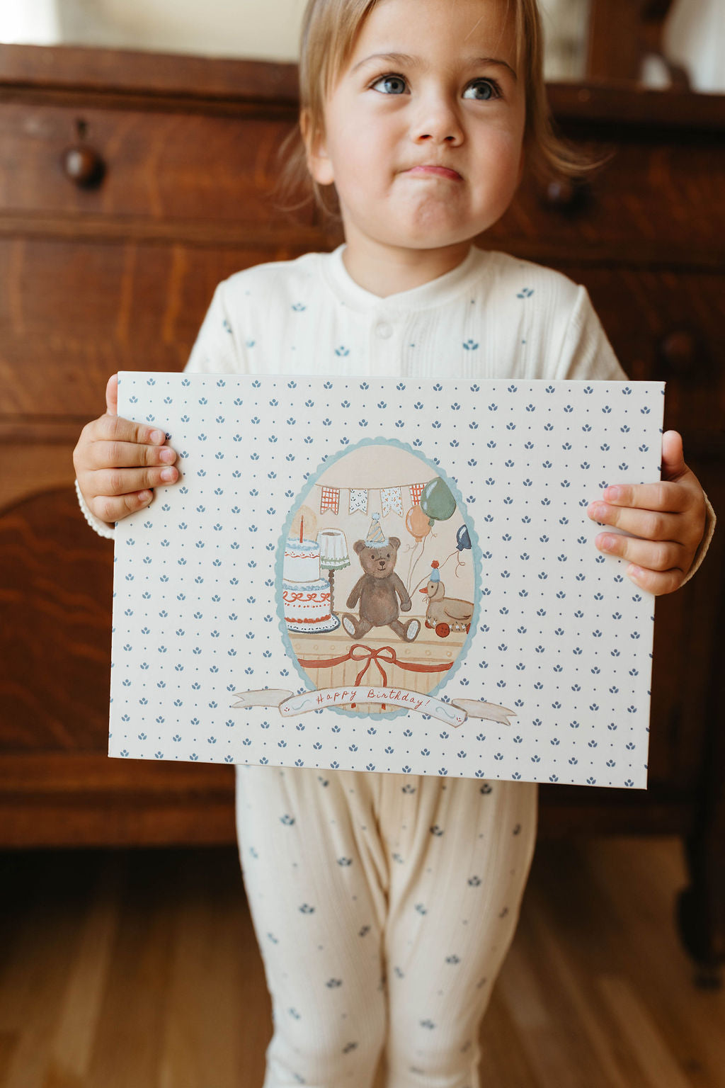 birthday box & french plaid banner