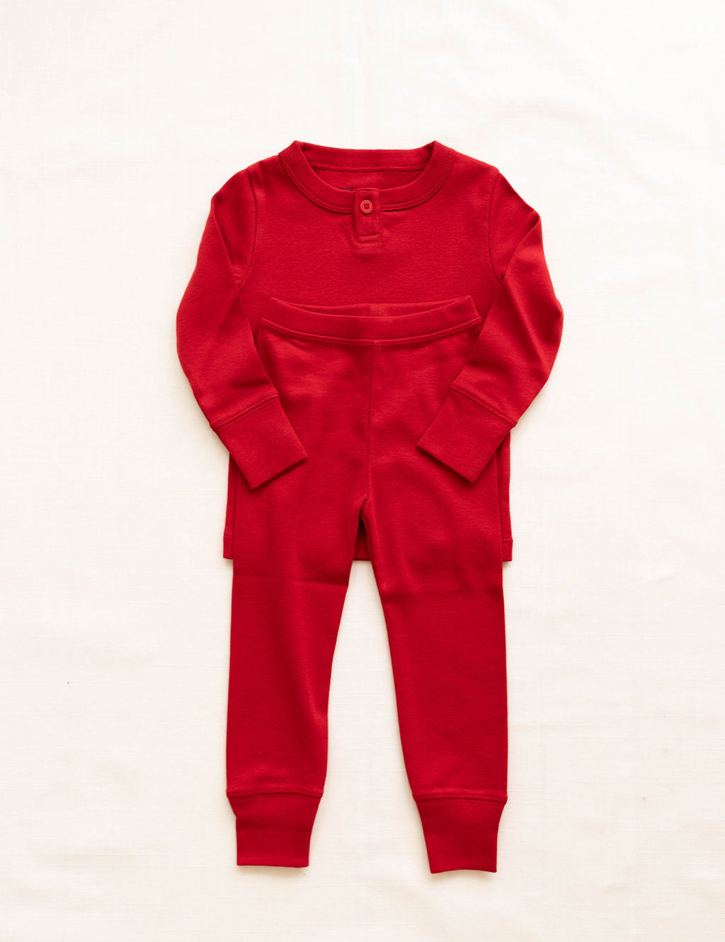 rib henley | crimson