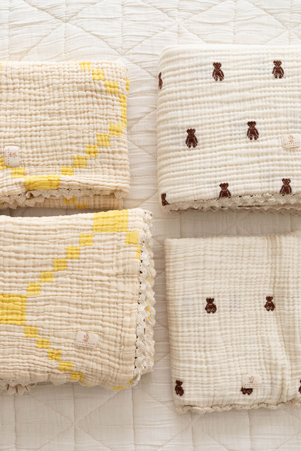 layered gauze blanket - butter