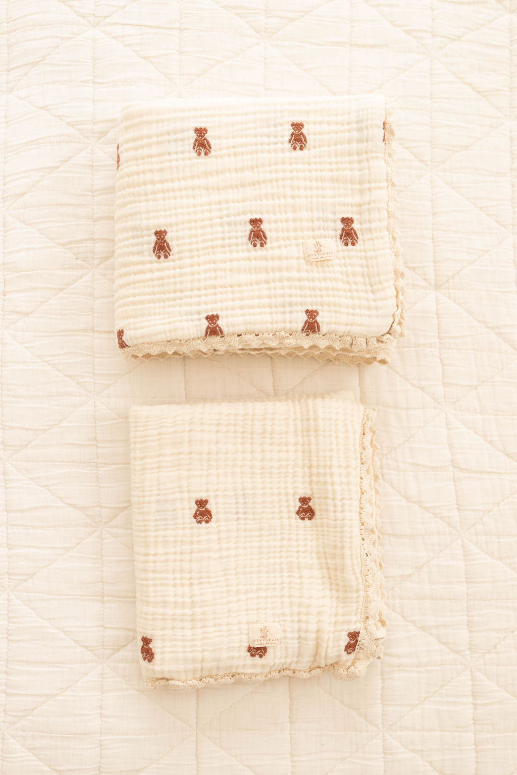 layered gauze blanket - teddy