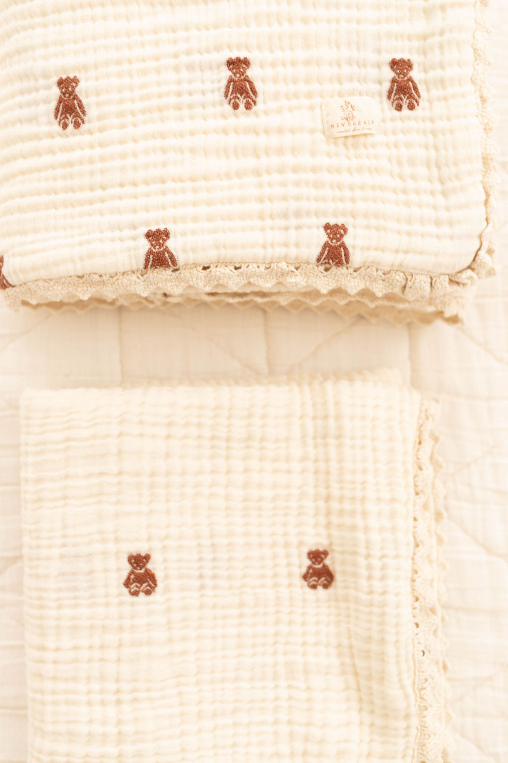 layered gauze blanket - teddy