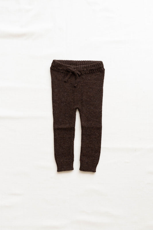 baby alpaca pants - chestnut