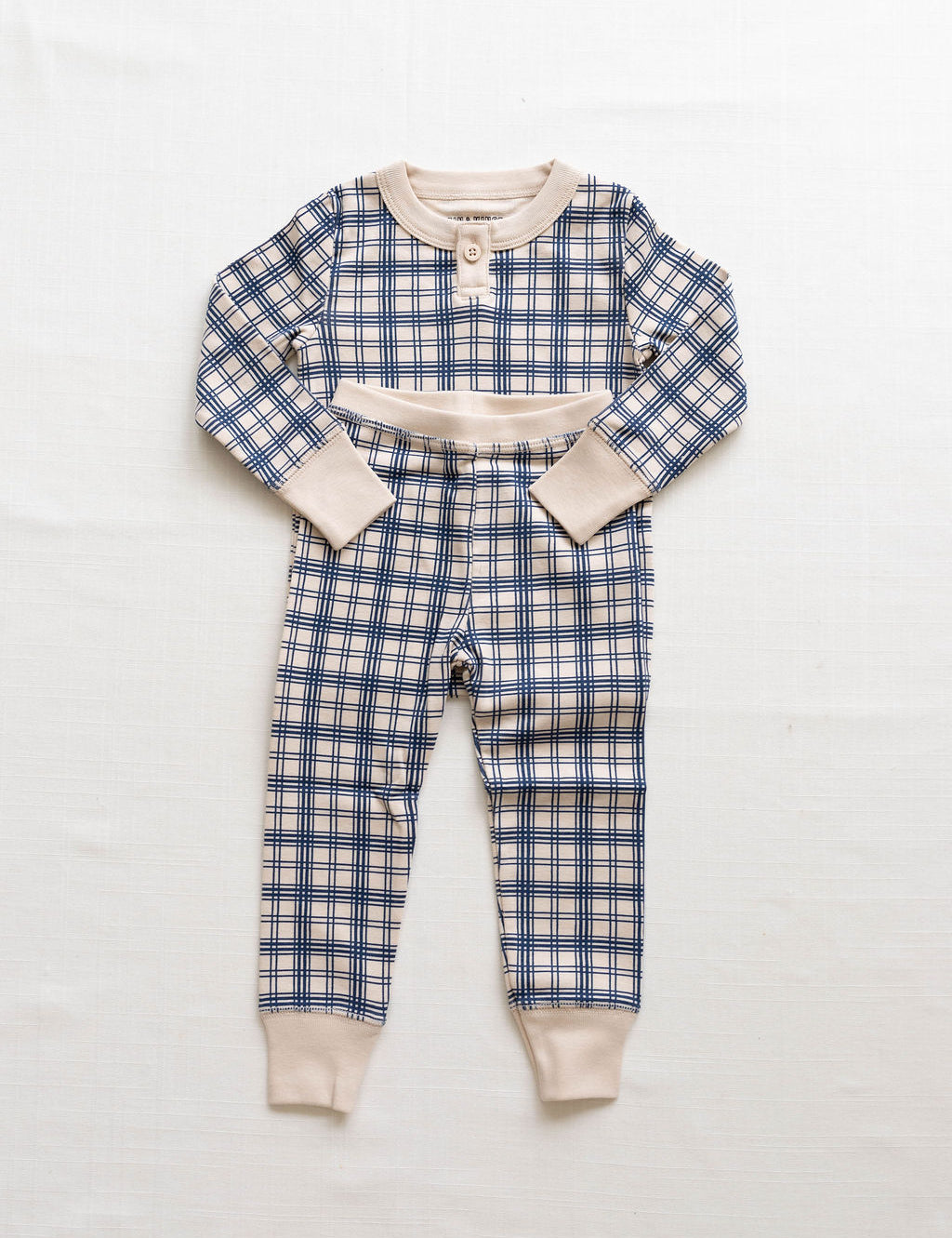 rib henley | french plaid